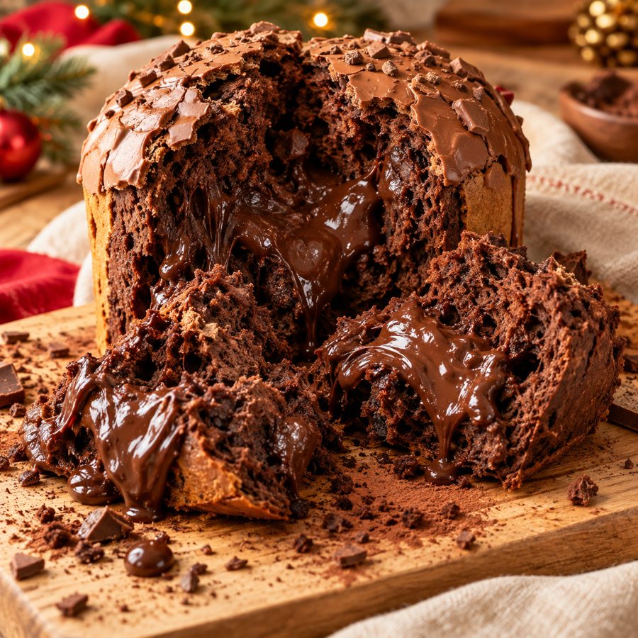 Panetone de brigadeiro