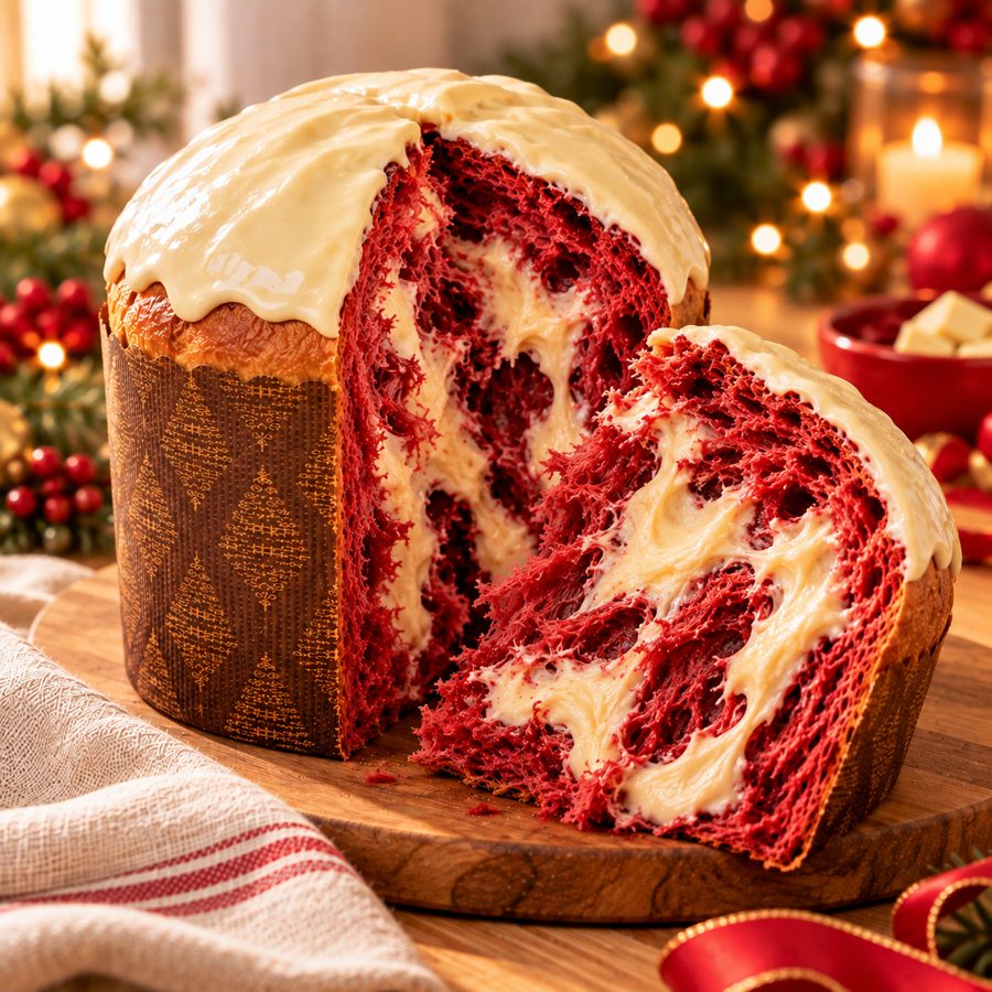 Panetone red velvet